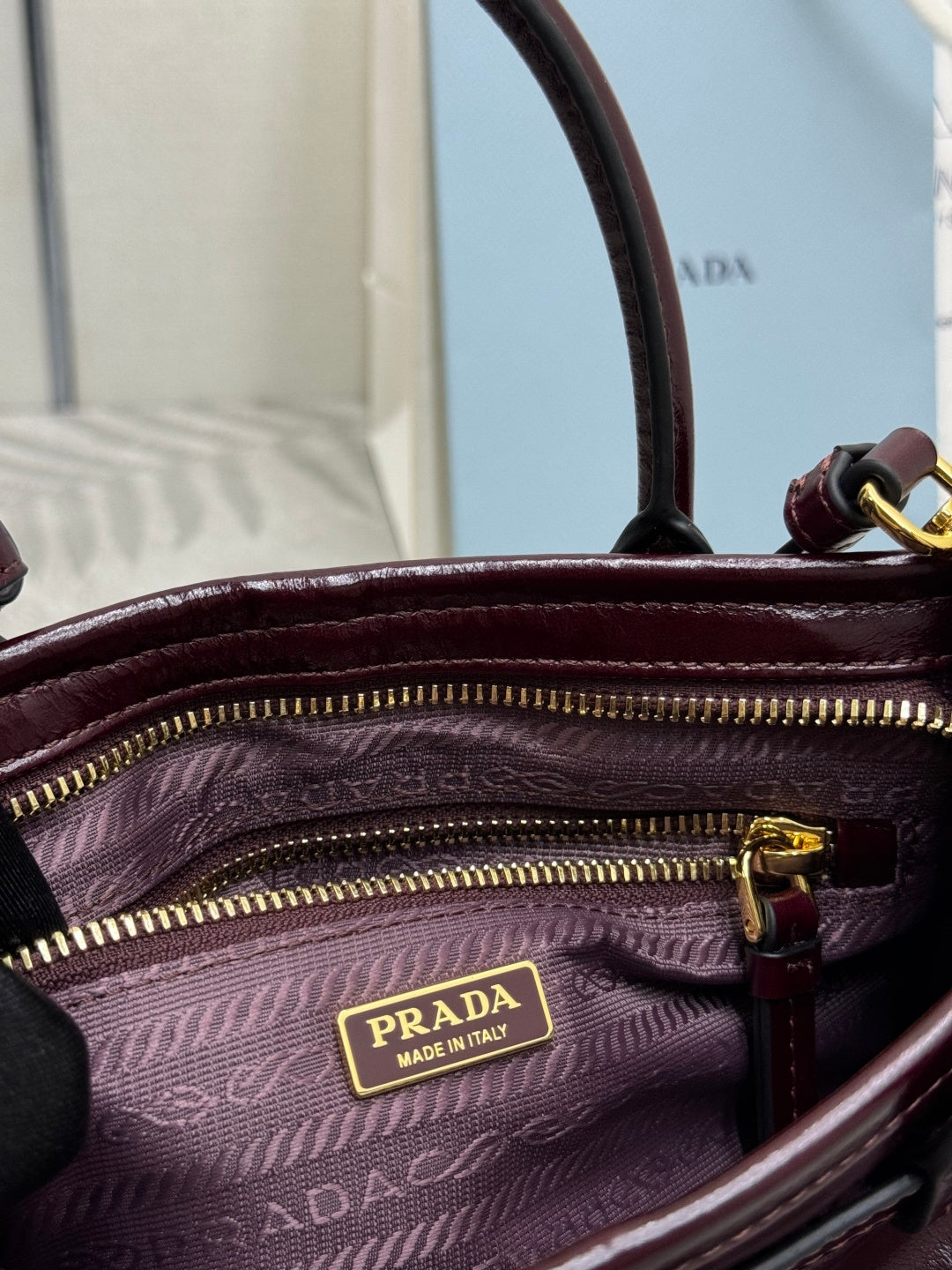 Pra Bonnie Bag 24cm Burgundy Leather 293967