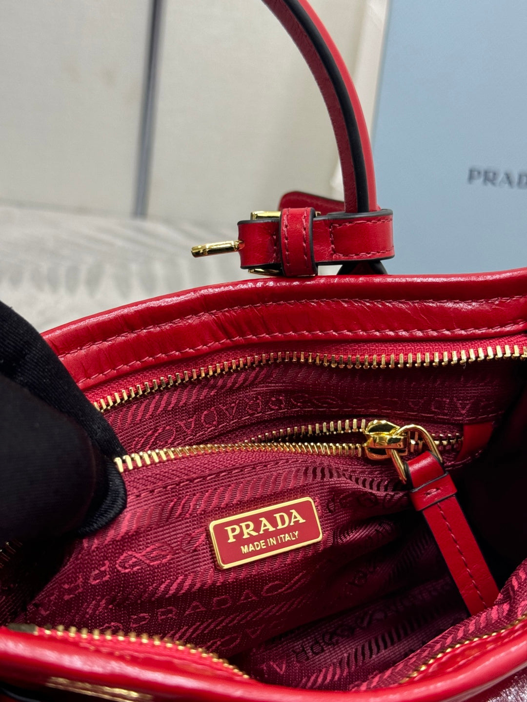 Pra Bonnie Bag 24cm Red Leather 293969
