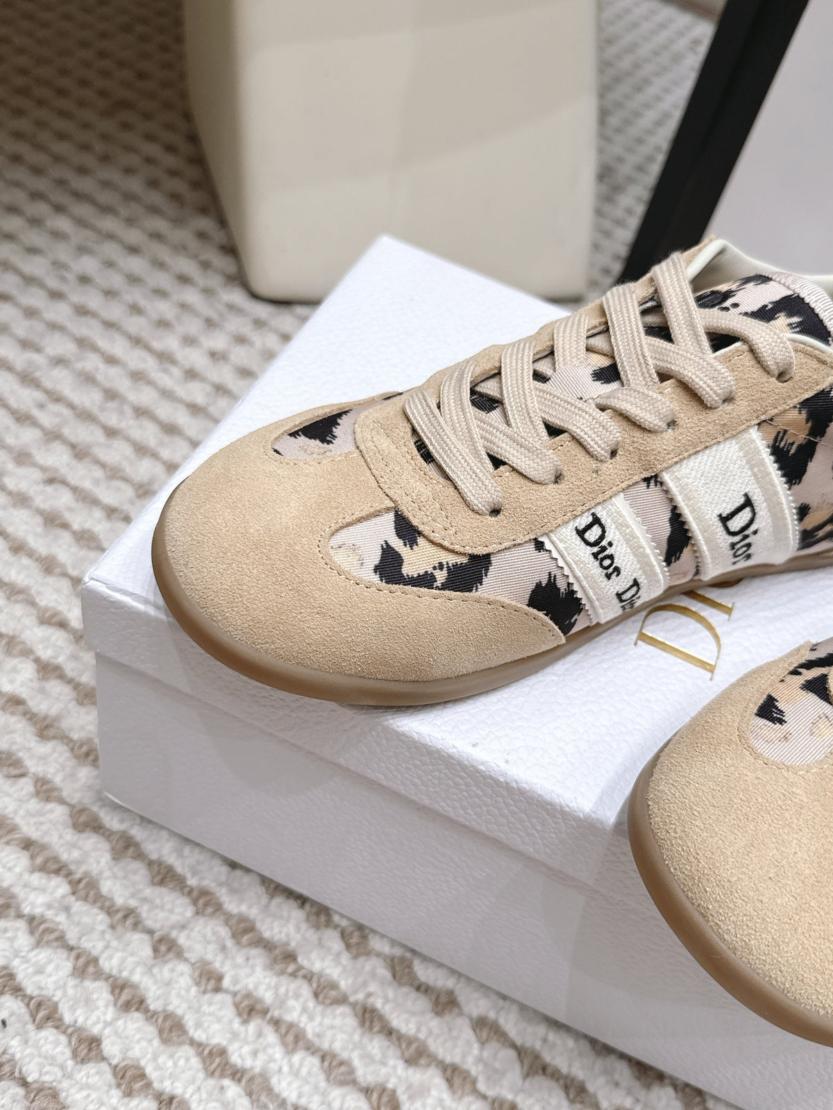 CD Ribbon Sneaker Khaki Canvas Suede 930296