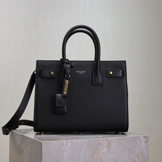 YSL Sac De Jour Nano 26cm Black Grain Cowhide GHW