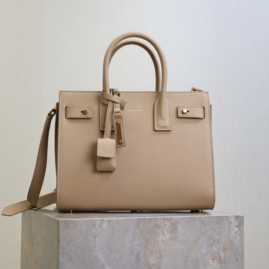 YSL Sac De Jour Nano 26cm Beige  Grain Cowhide GHW