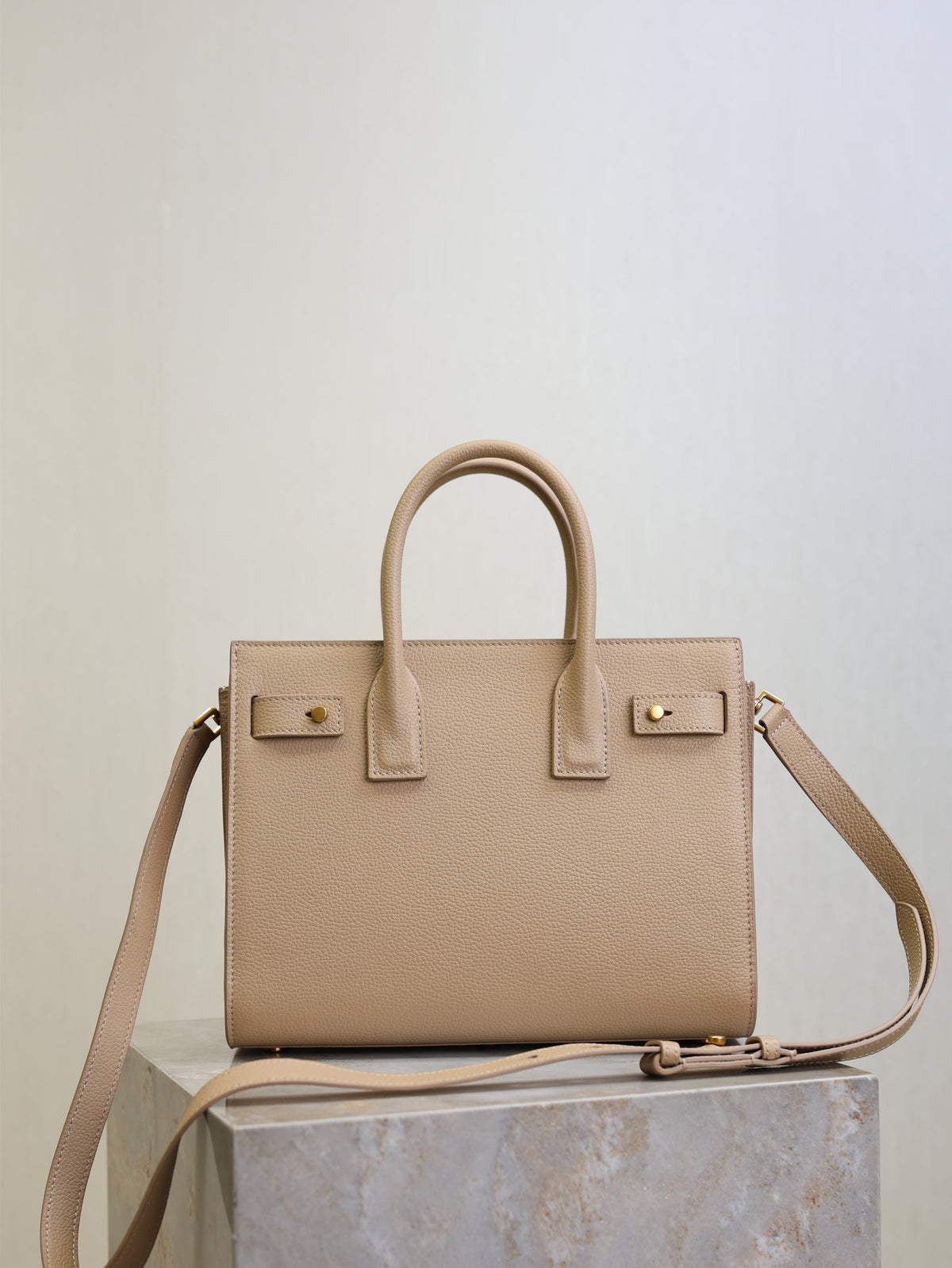 YSL Sac De Jour Nano 26cm Beige  Grain Cowhide GHW