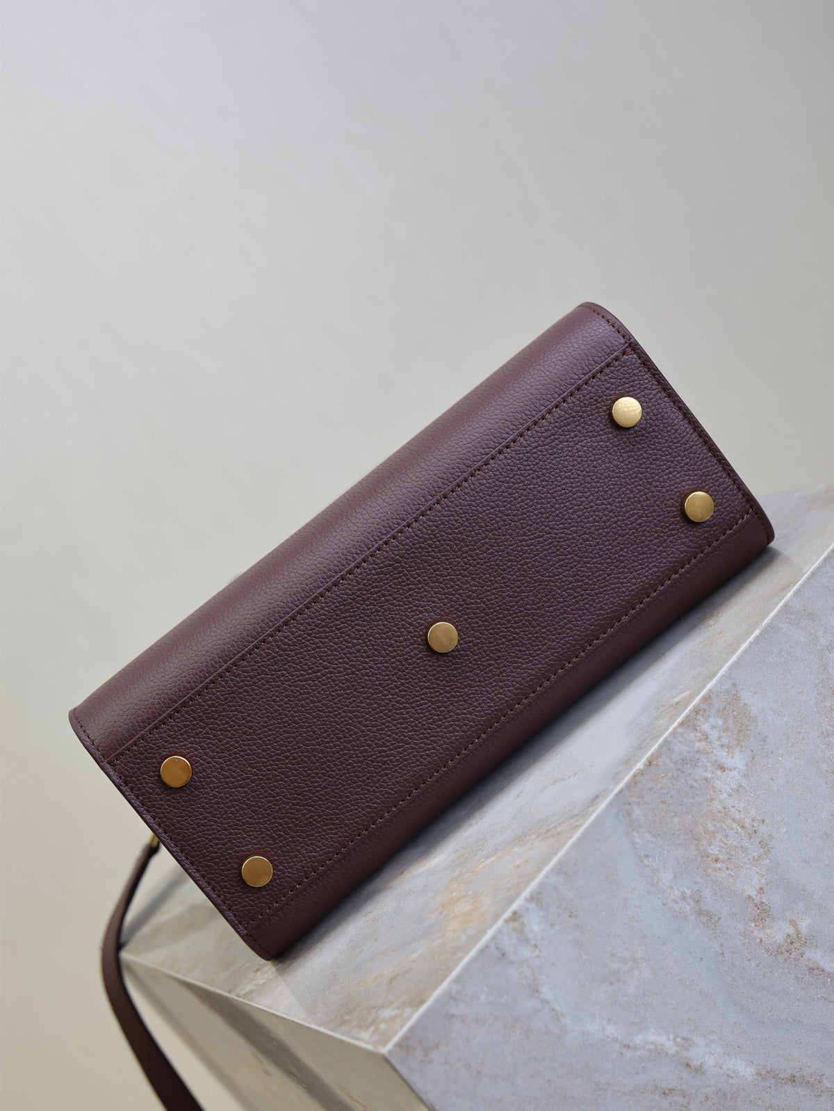 YSL Sac De Jour Nano 26cm Dark Burgundy Grain Cowhide GHW