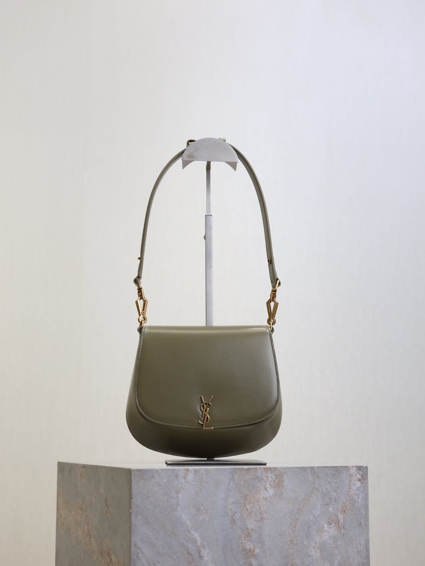 Prada Mini Voltaire 21cm Olive Green Calfskin GHW