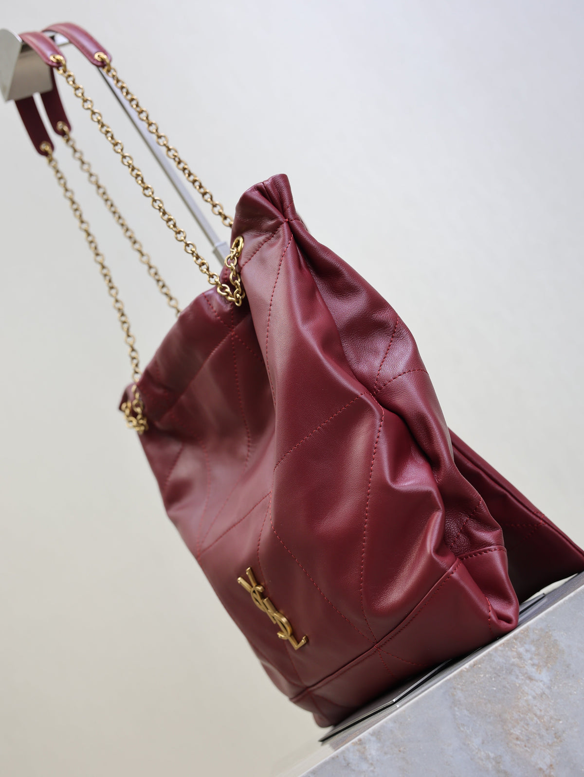 YSL Jamie Shopping Burgundy Lambskin