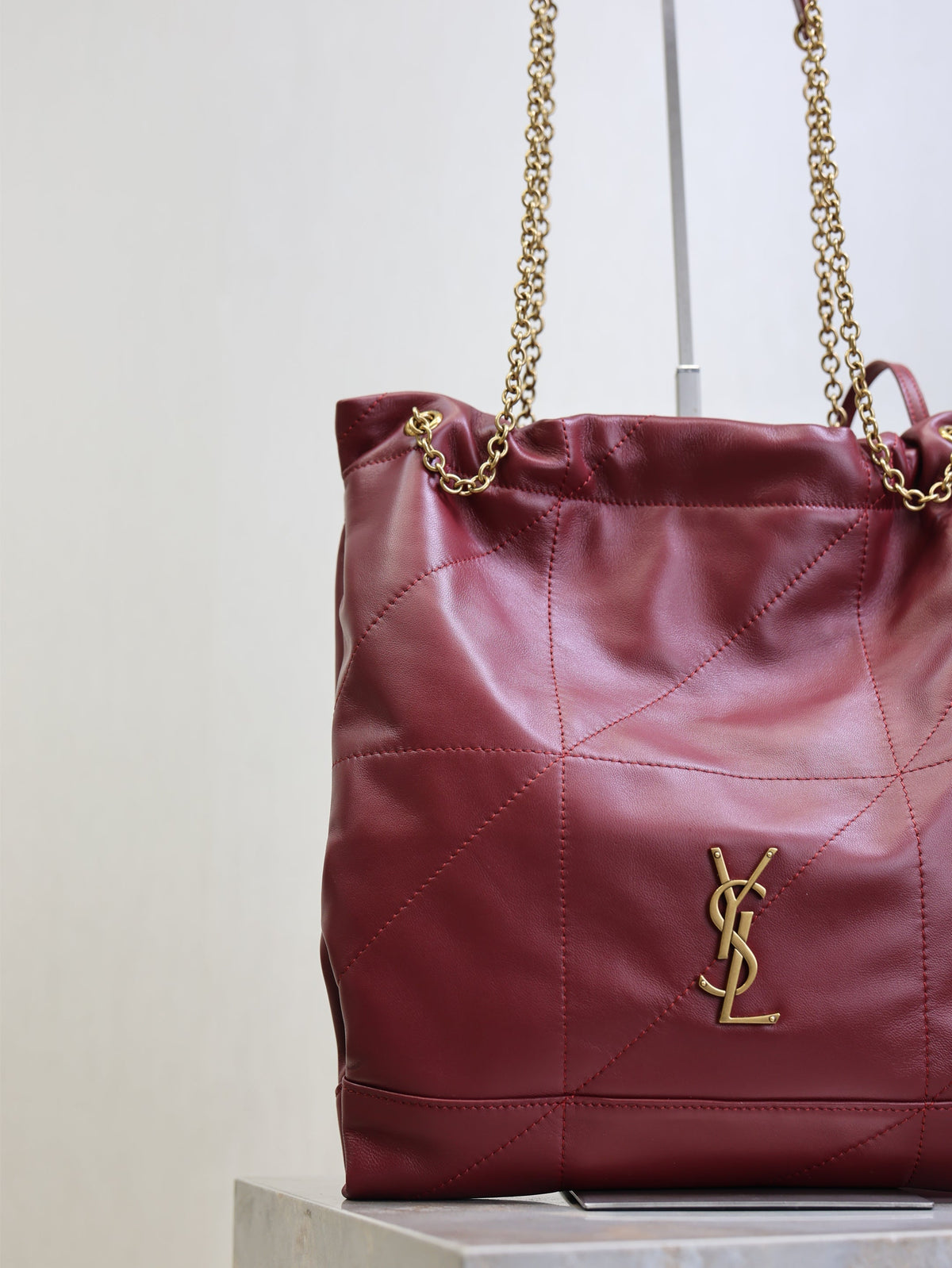 YSL Jamie Shopping Burgundy Lambskin