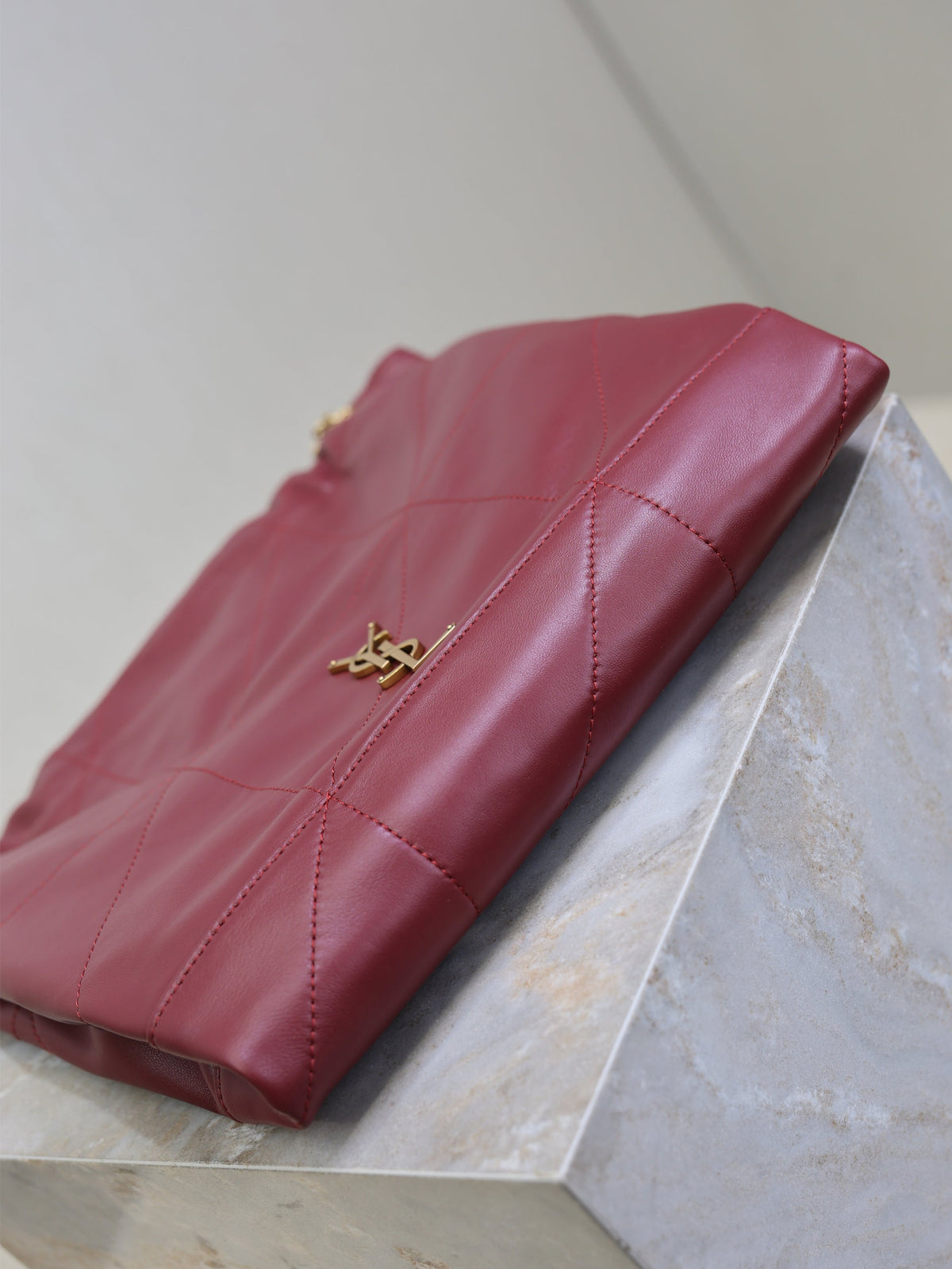 YSL Jamie Shopping Burgundy Lambskin