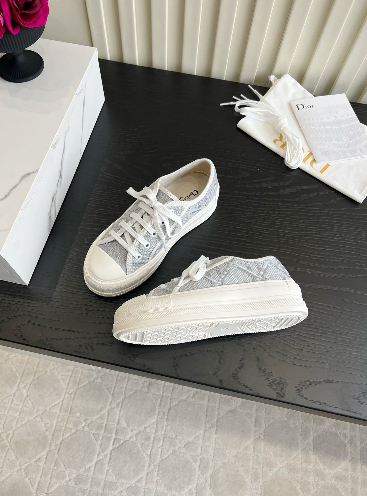 CD Dioriviera Walk'n'Dior Sneaker Grey Cotton 851245