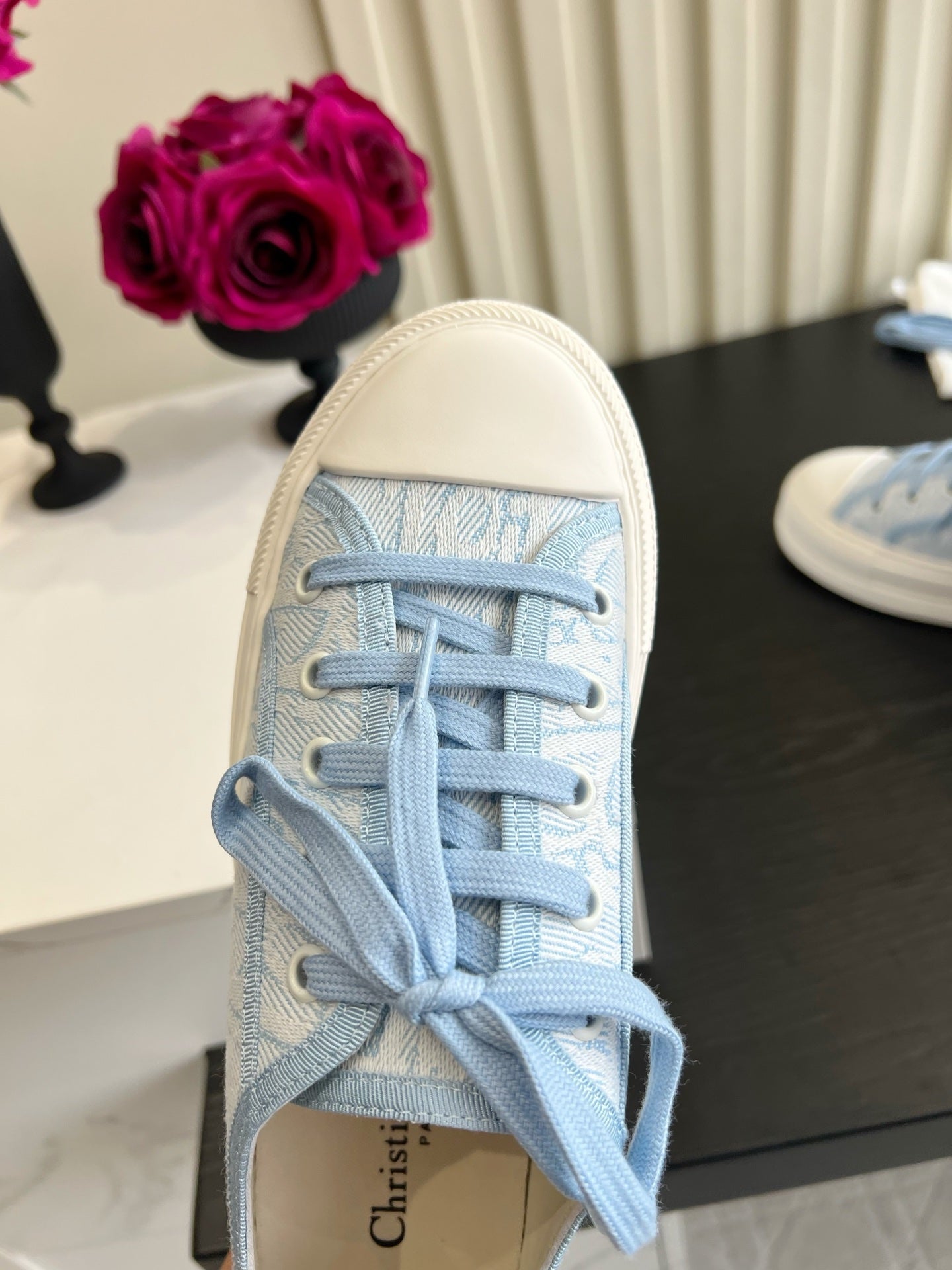 CD Dioriviera Walk'n'Dior Sneaker Blue White Cotton 851246