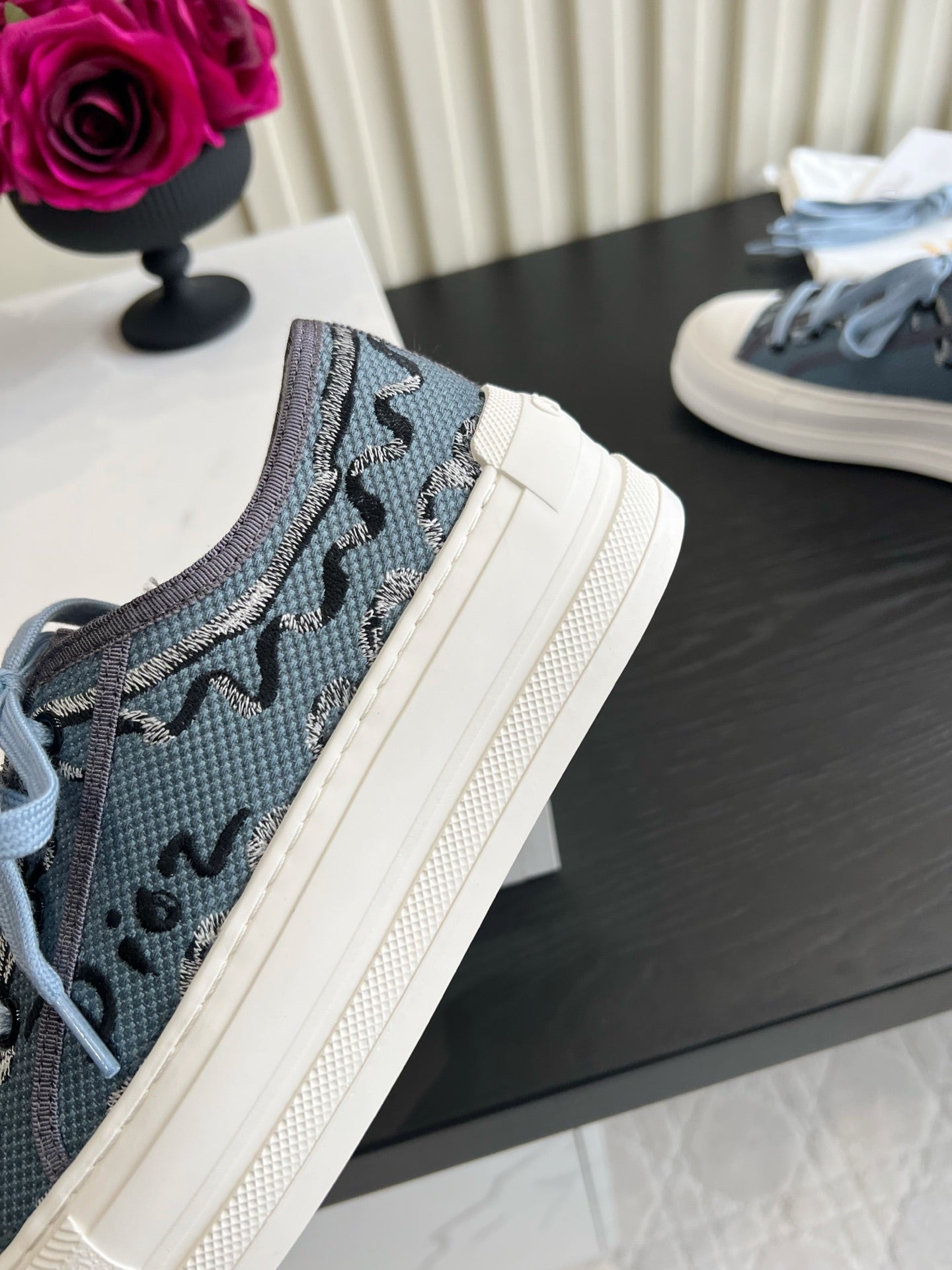 CD Dioriviera Walk'n'Dior Sneaker Blue Cotton 851252