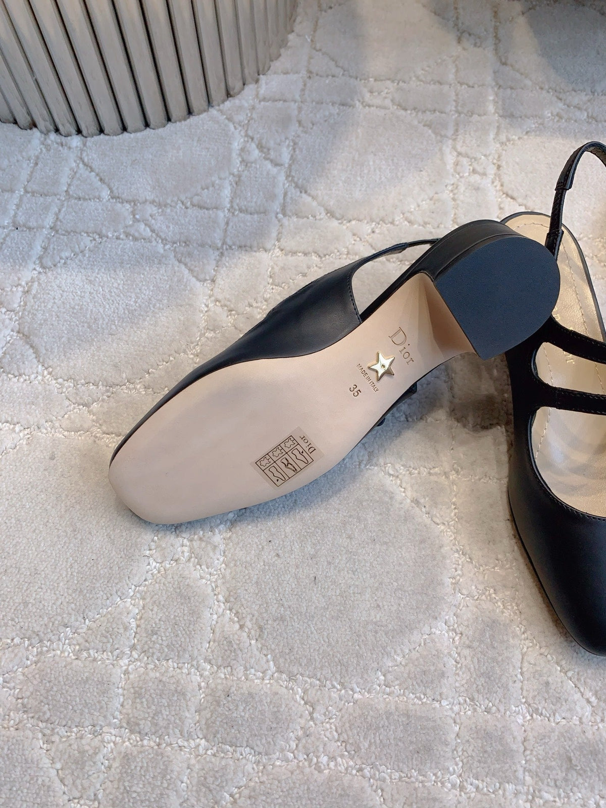 CD Chérie Slingback Pump 5cm Black Leather 615467
