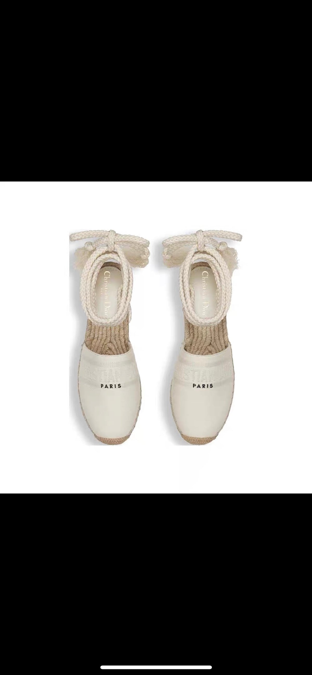 CD FW26 Espadrilles Ivory Sheepskin 692261