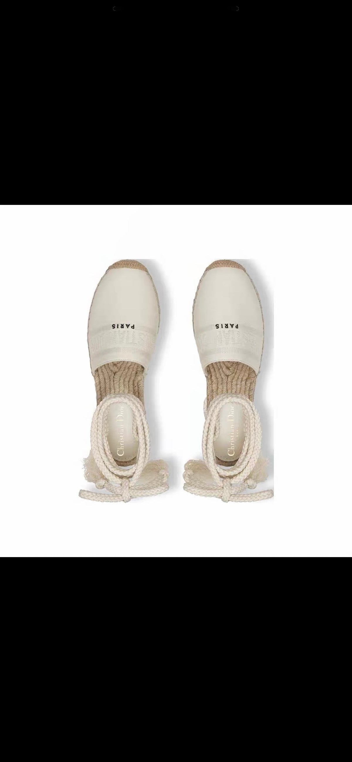 CD FW26 Espadrilles Ivory Sheepskin 692261