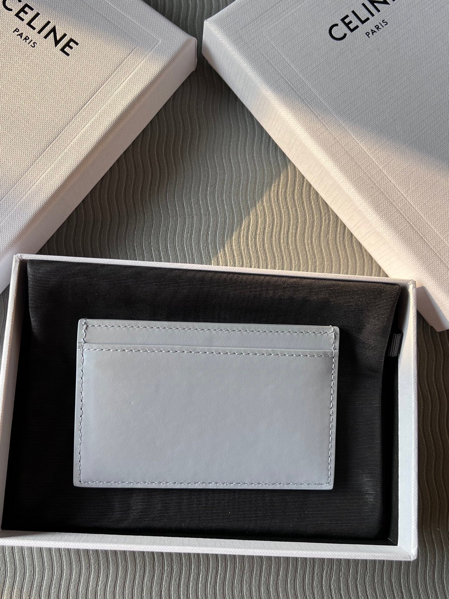 TRIOMPHE 10B703 Card Holder Glacier Cowhide Leather