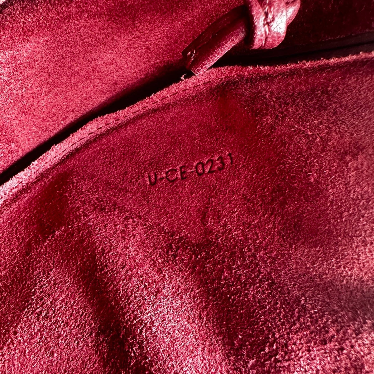 Celine Halfmoon Triomphe Small Bag 25cm Burgundy Lambskin