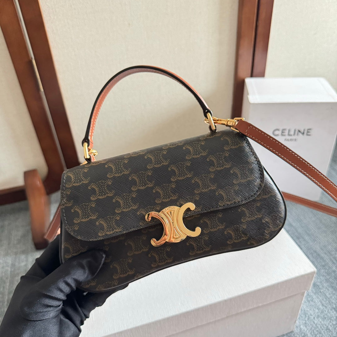 TEEN LOLA 20 IN BLACK TRIOMPHE CANVAS GOLD HARDWARE