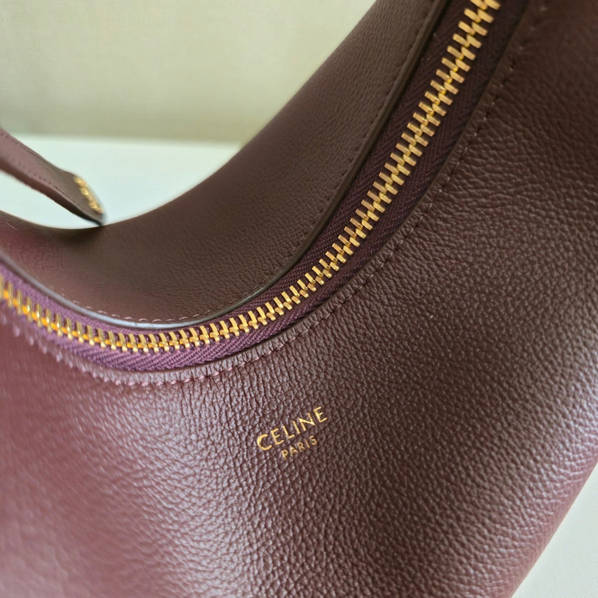 Celine Teen Lulu Bag Deep Burgundy Grained Calfskin