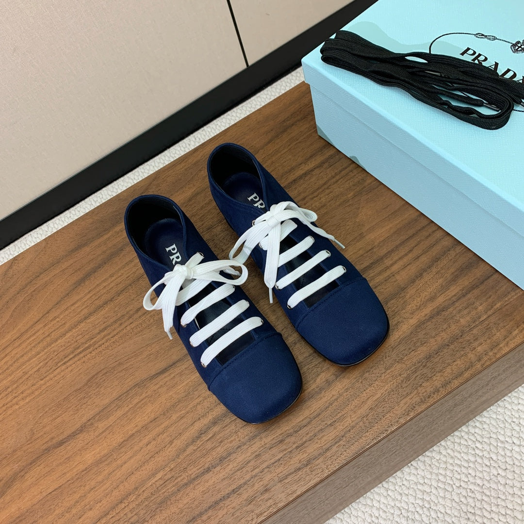 PRA 26S Chunky Heeled 40 Dark Blue Canvas 606370