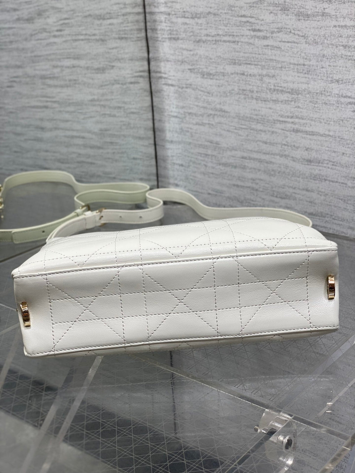 Dior 2026 Trianon Bag 25cm White Lambskin 286604