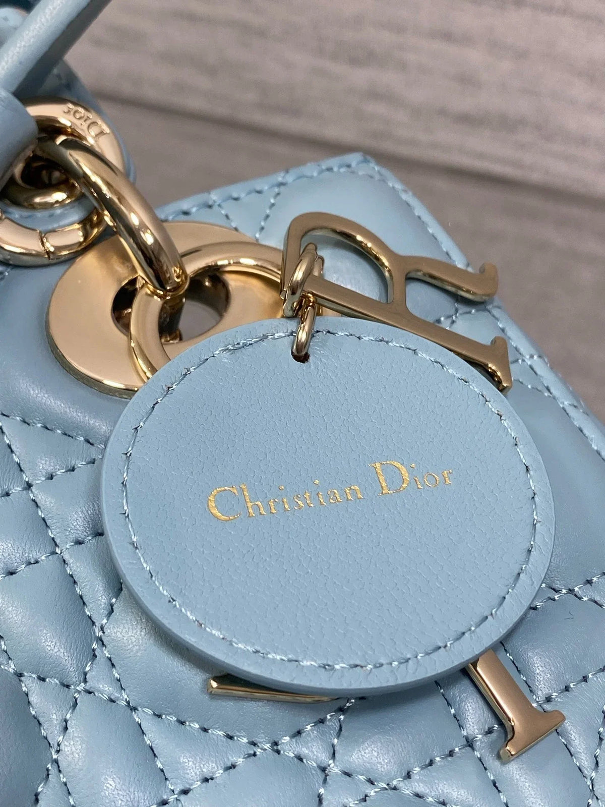 CD 2026 Bow Lady Dior Tourmaline Blue Cannage Lambskin 289166