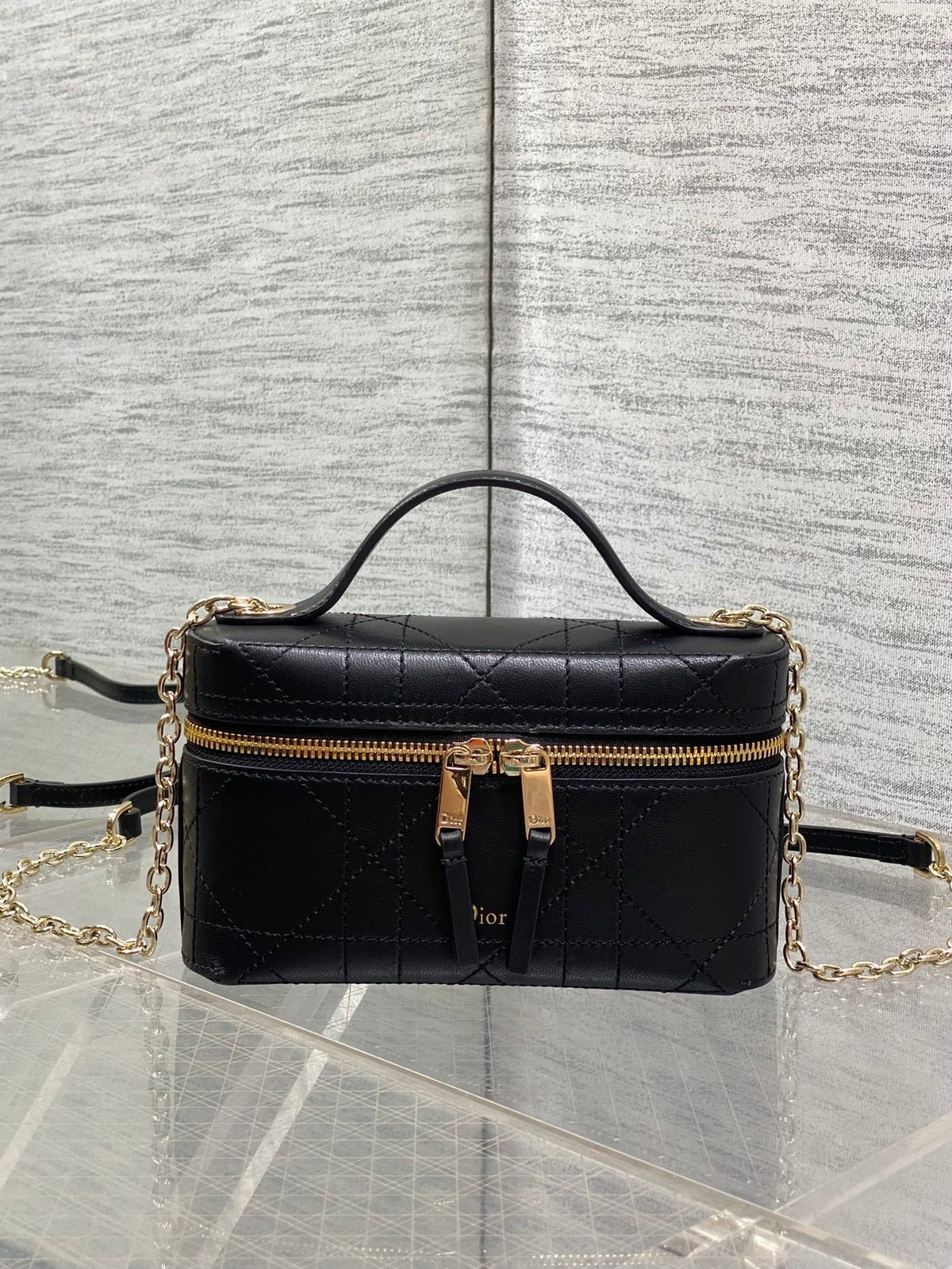 Dior 2026 Trianon Soft Vanity Bag 19cm Multicolor Lambskin 355388