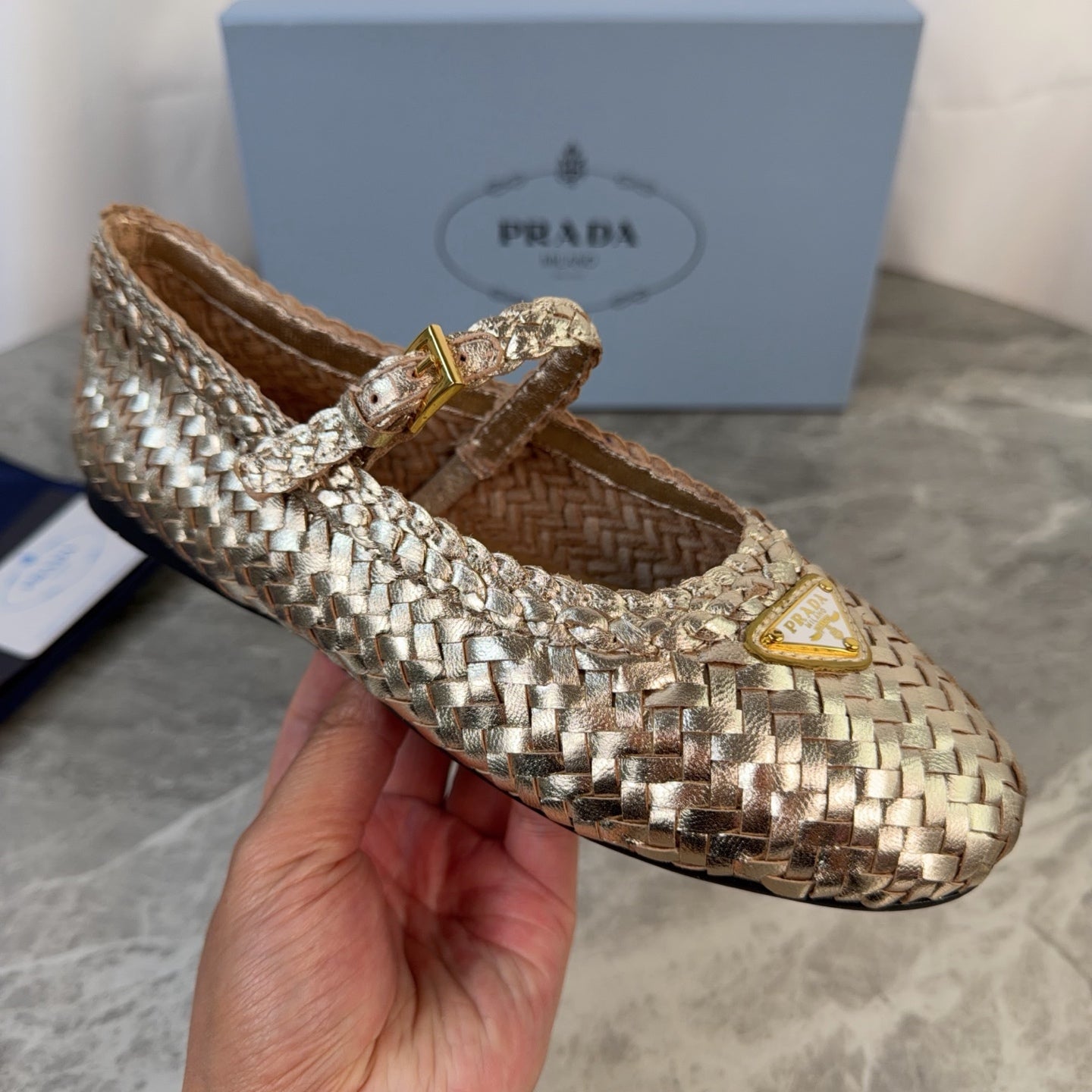 Pra 26s Ballerinas Gold Leather 635151