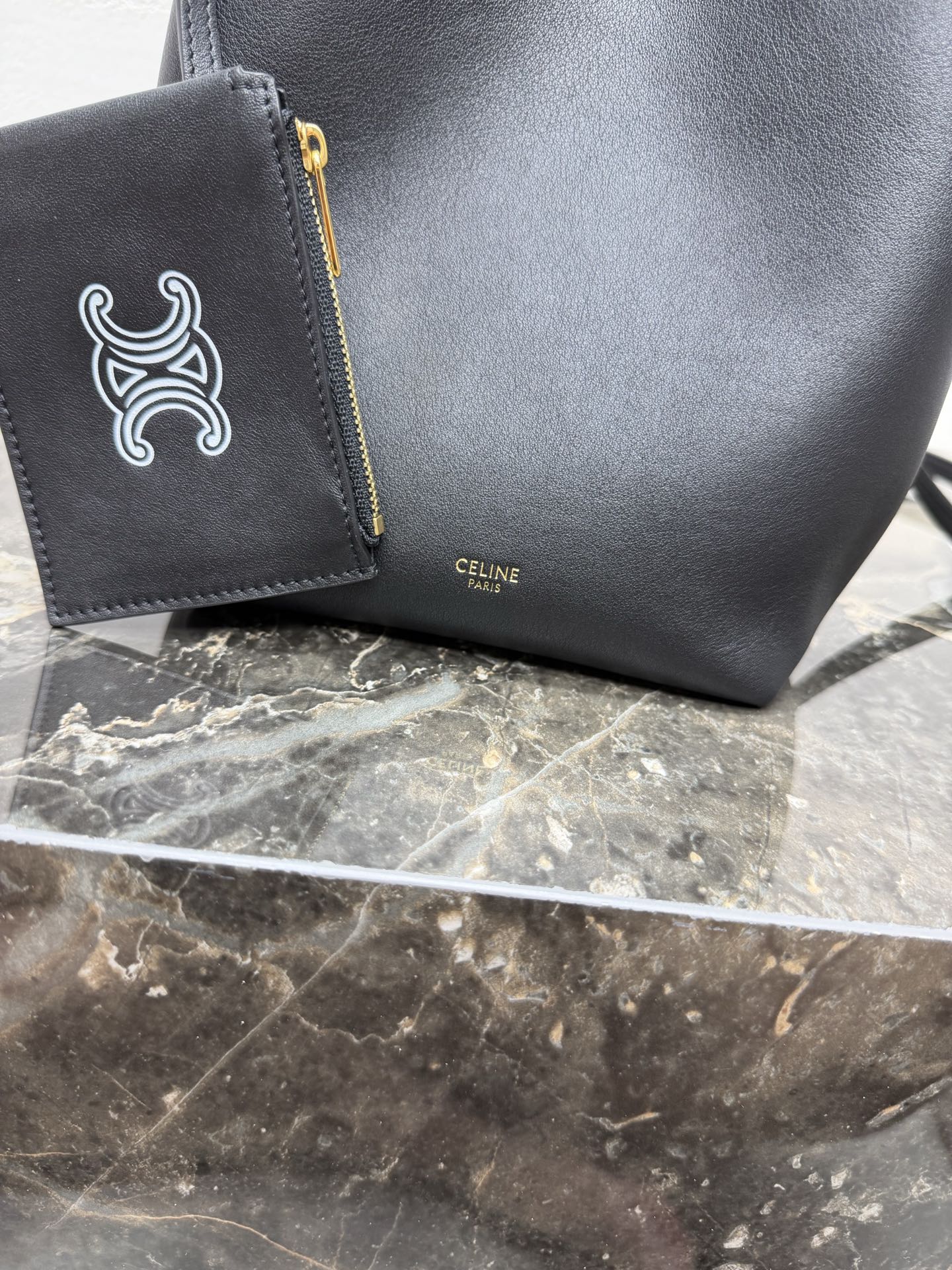 Celine Small Hobo Black Supple Smooth Calfskin