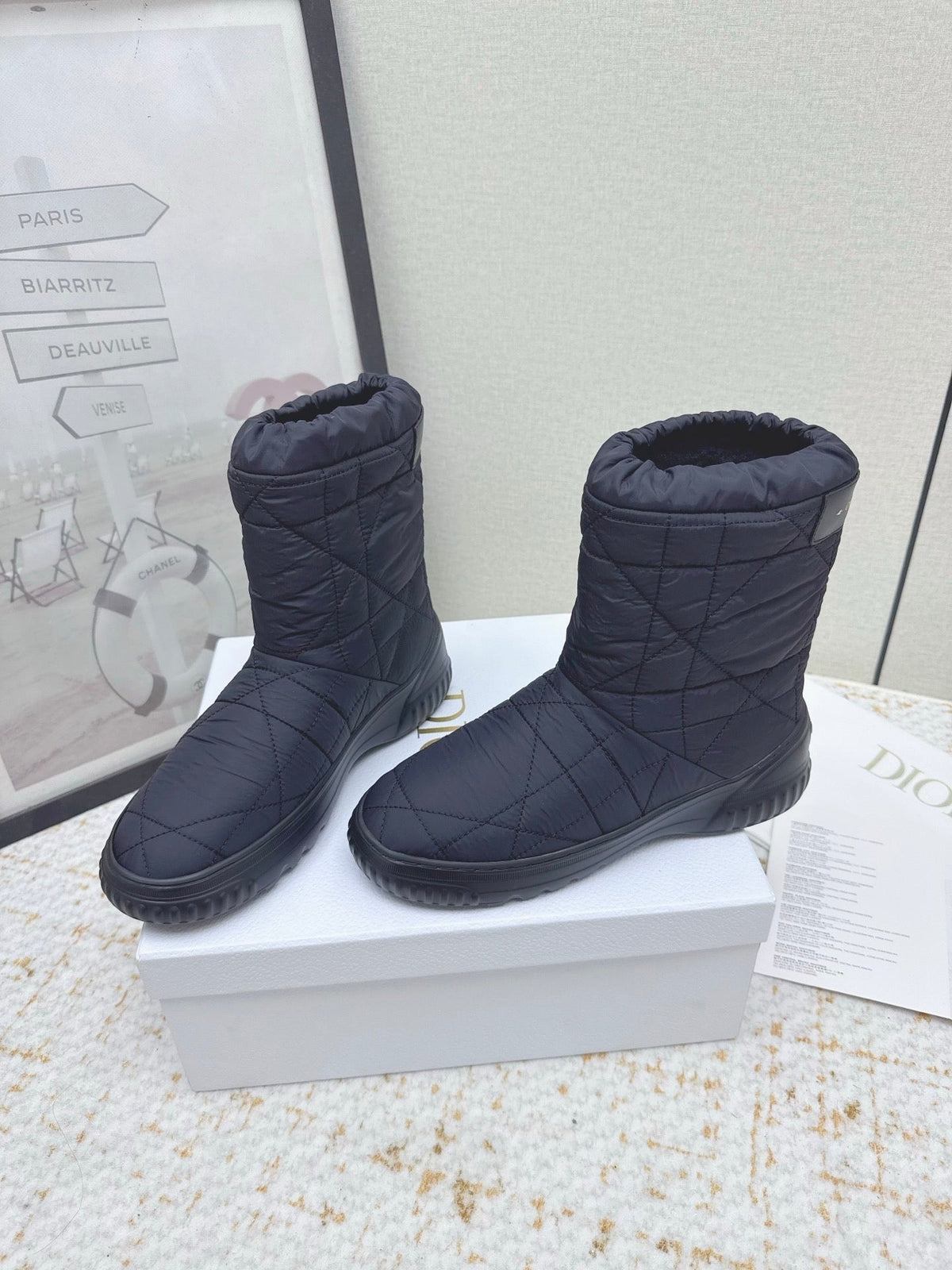 CD Alps Frost Ankle Boot Black Quilted Nylon 530132