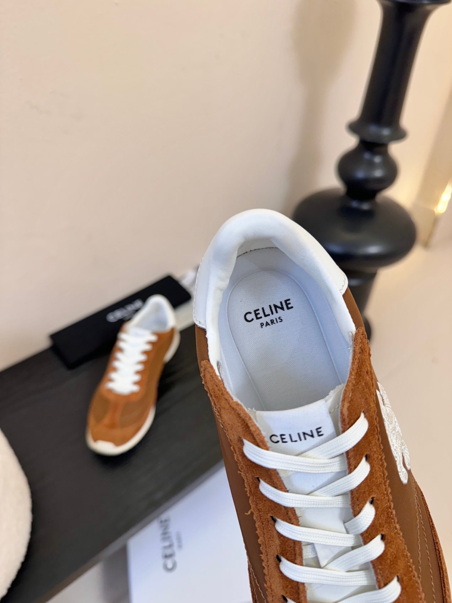Celine Racer Low Top Sneaker Brown Suede Calfskin 606409