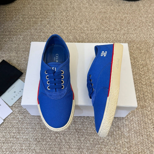 Celine Alan Sneaker Blue Canvas Suede 835908