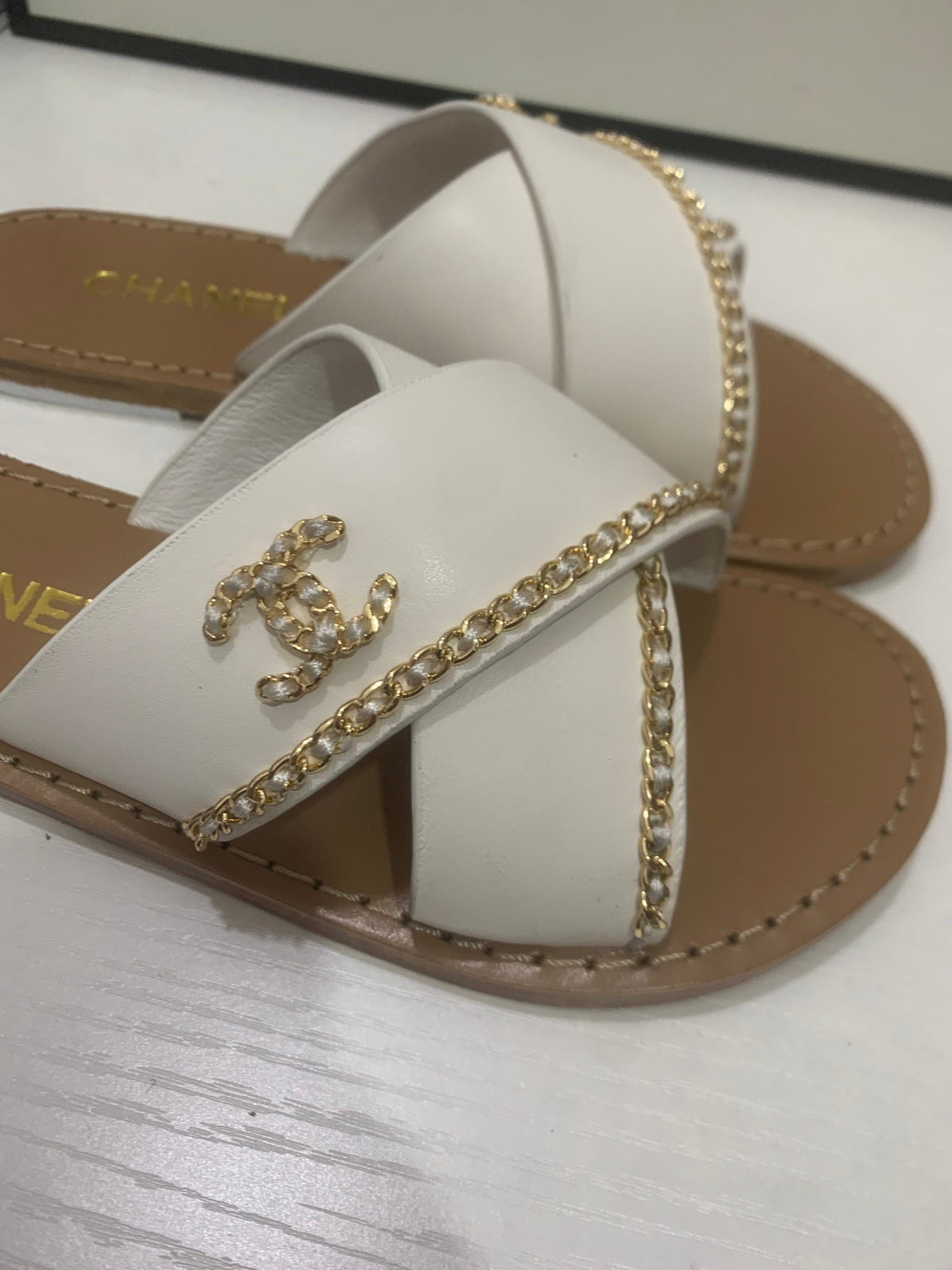 Chanel 2026 Flats Slide Sandals Calfskin 802340