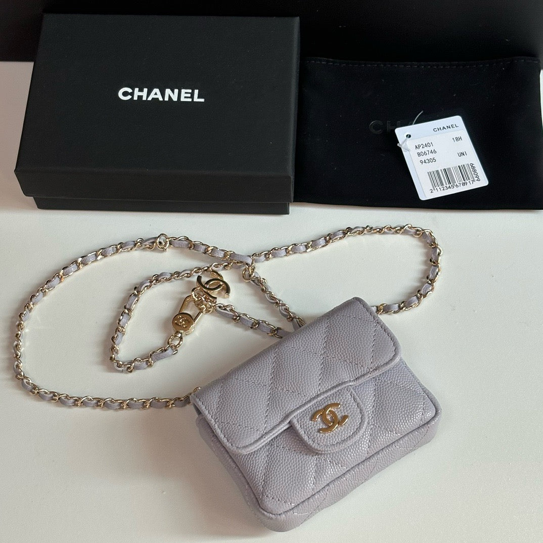 CC 26s Waist Belt Bag Chain Purple Caviar 212337