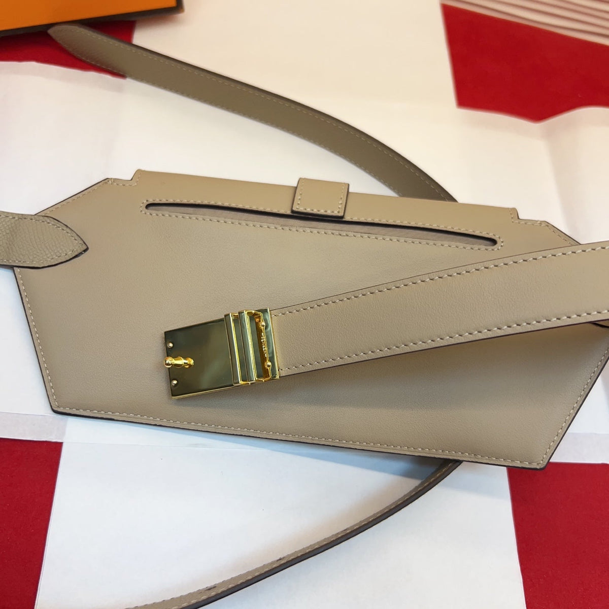 HM Elan Pocket Belt Khahi Gold Calfskin 202787