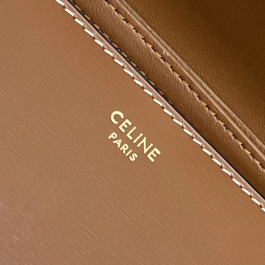 Celine WOC Triomphe Brown Cowhide