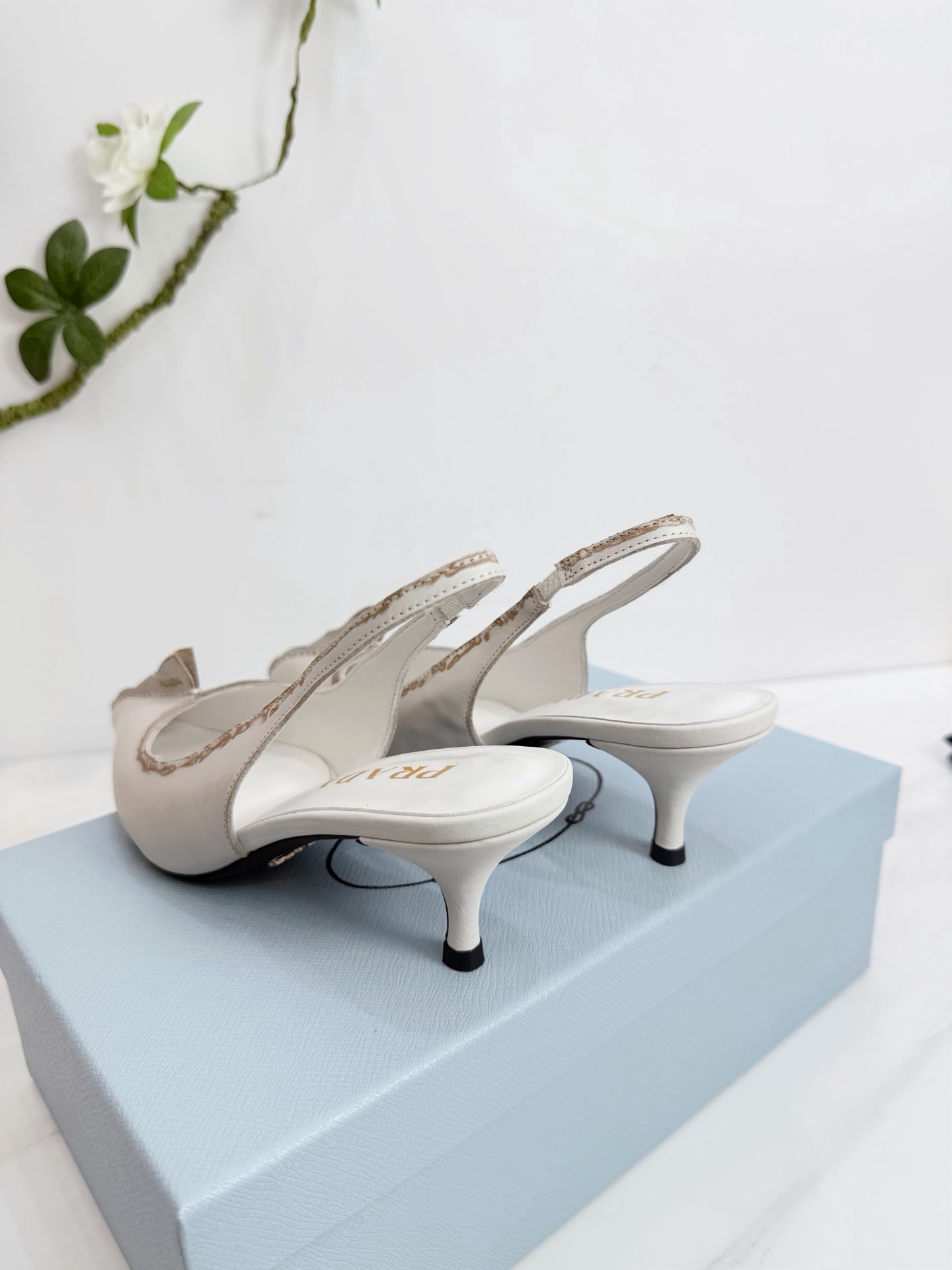 PRA 26SS Slingback 55 Ivory Beige Cowhide 592412