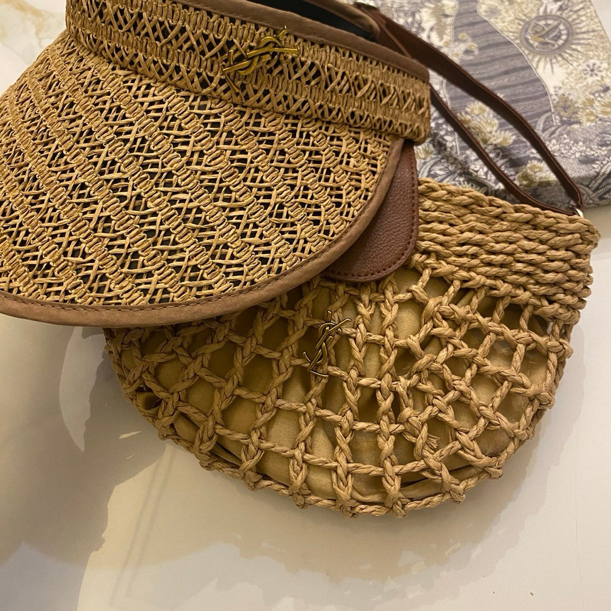 YSL Tote Bag & Hat Set Plant Grass 207604