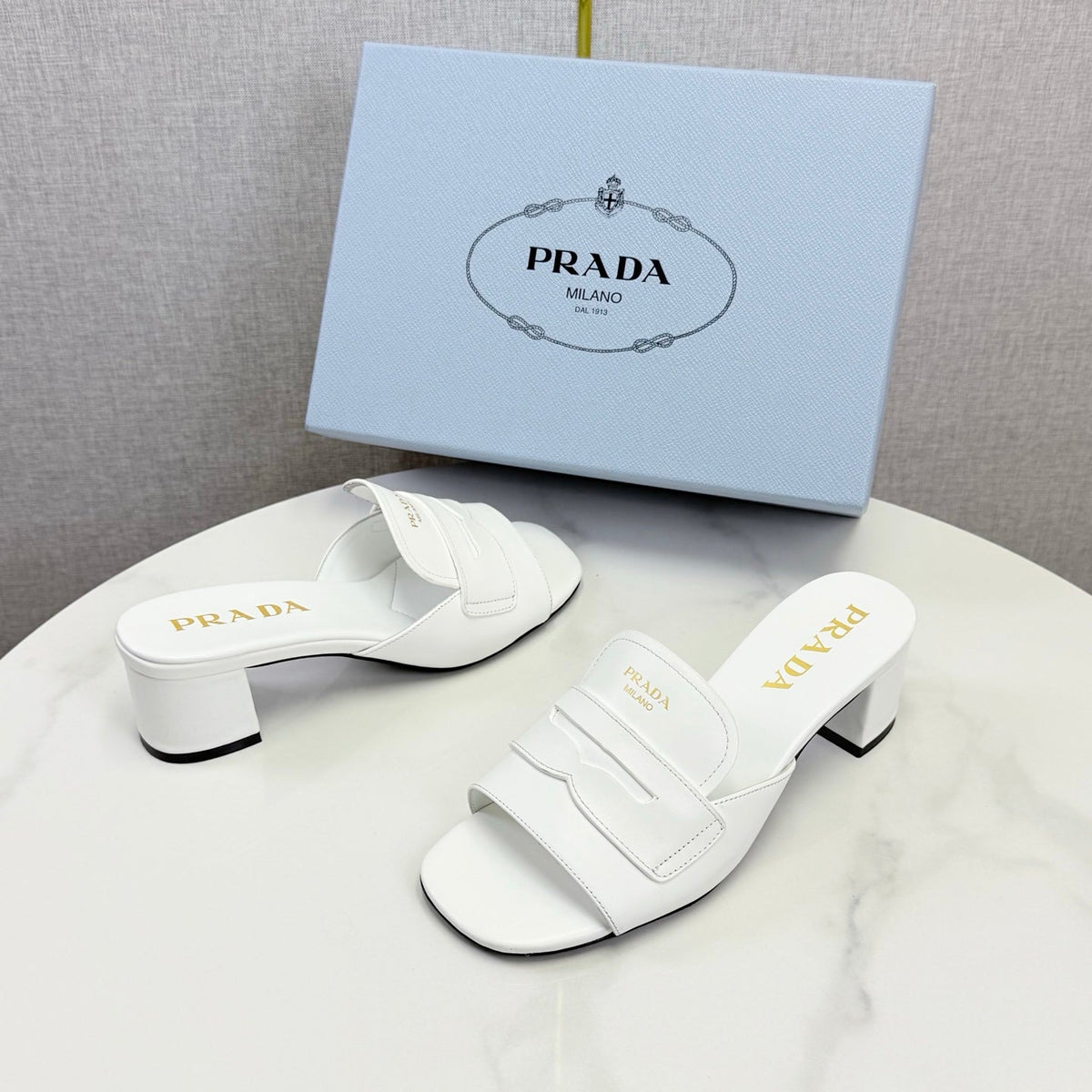 Prada Sandals 4.5cm Black Leather 639957