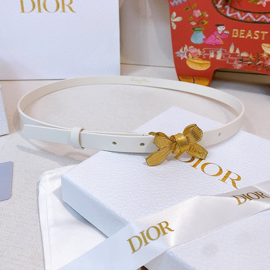 CD Diorissimo Bow Belt 1.5cm Leather 211672