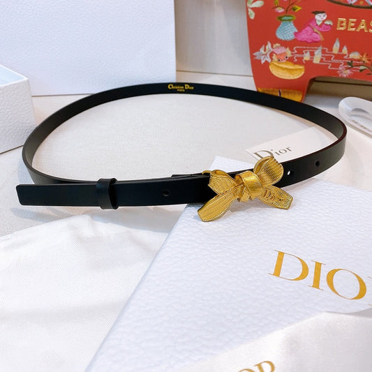 CD Diorissimo Bow Belt 1.5cm Leather 211670