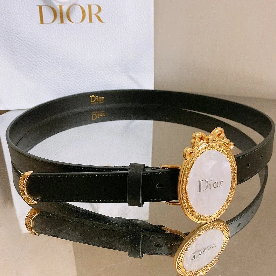 Dior 2026 Dior Médaillon Belt 25mm Leather 216226