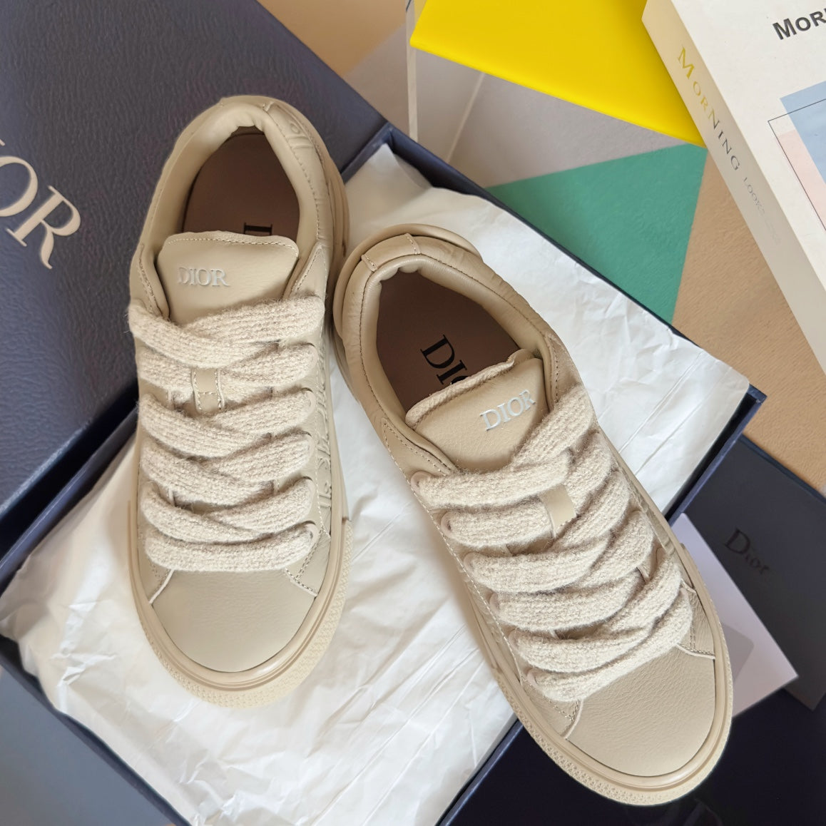 CD B33 Sneaker 40mm Beige Monogram Cowhide