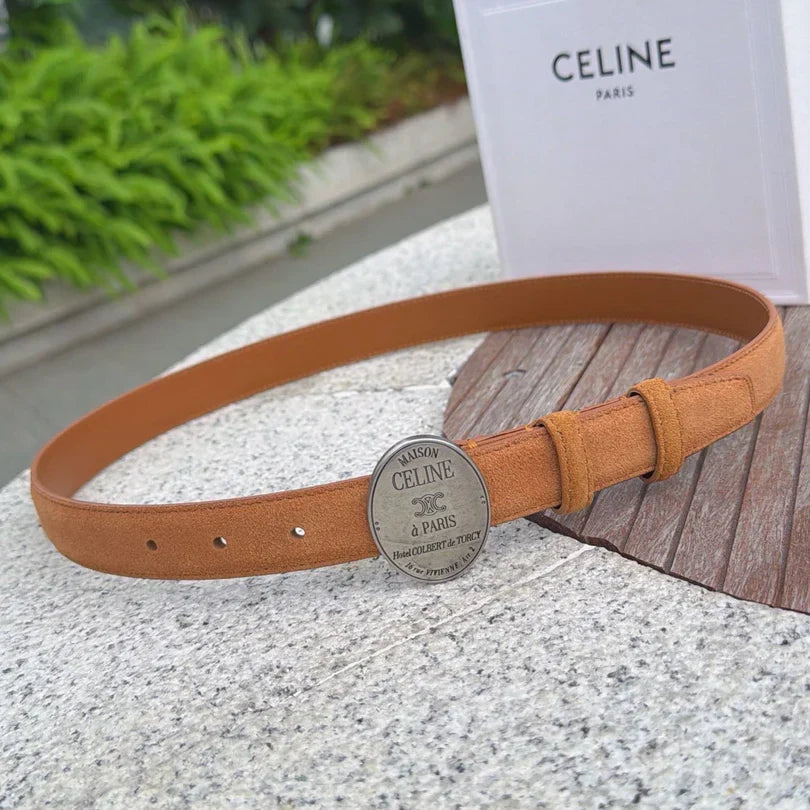 Celine 2026 Belt 2.5cm Suede