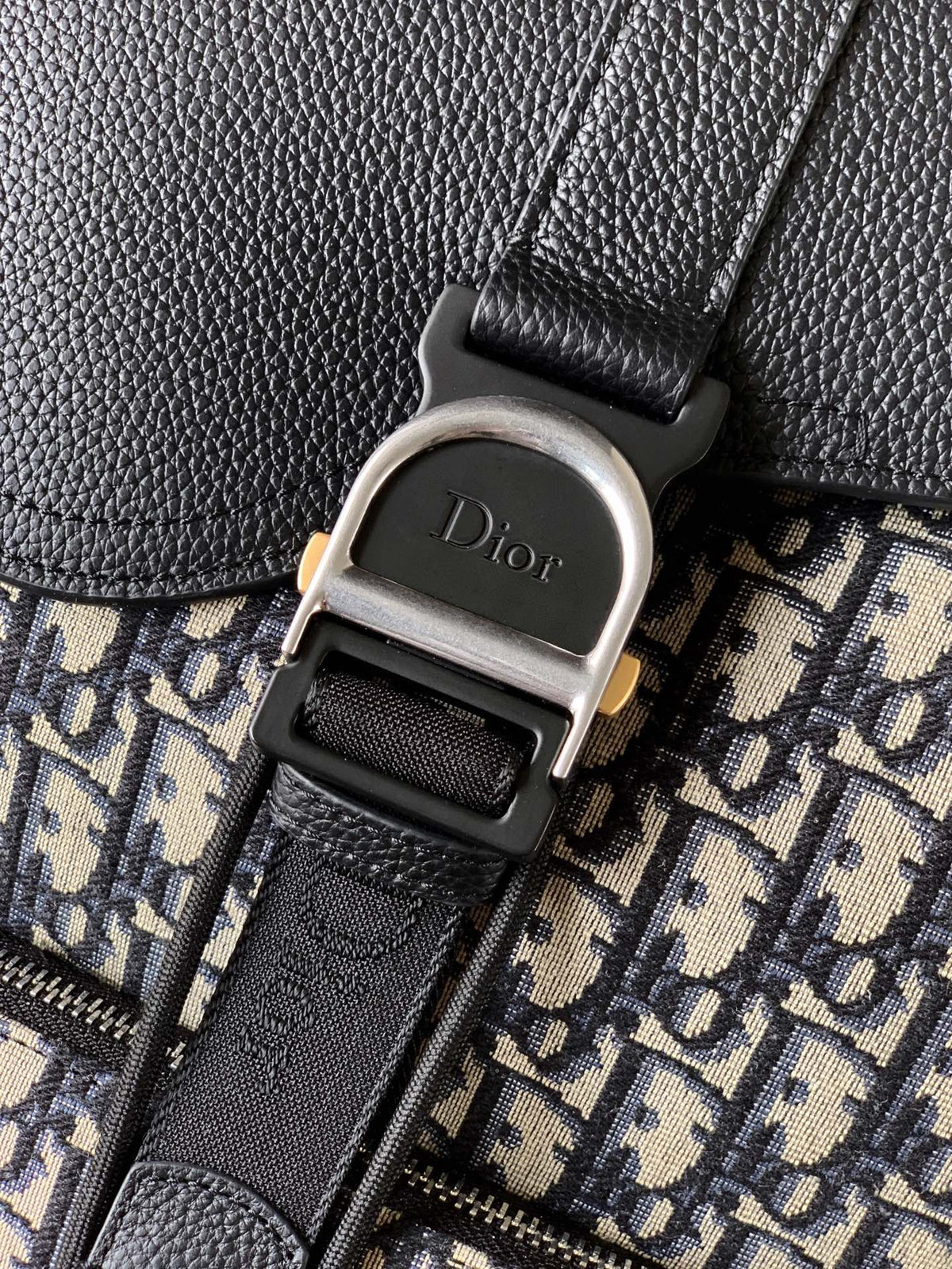 Dior 2026 Saddle Heritage Backpack With Flap 42cm Fabric Leather 355424