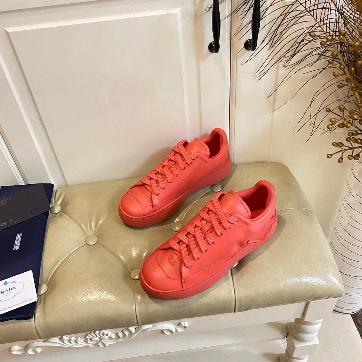 Prada 26s Court Sneakers Full Red Leather 866070