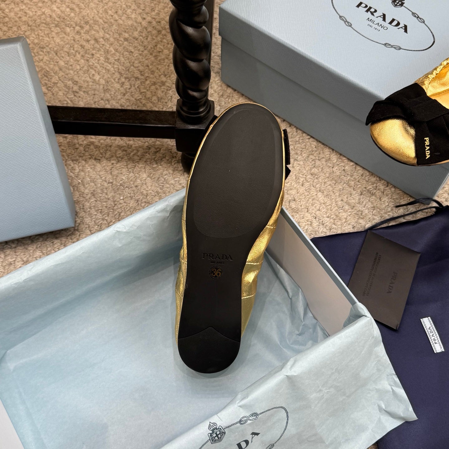 Pra 26s Ballet Flat Gold Sheepskin 635249