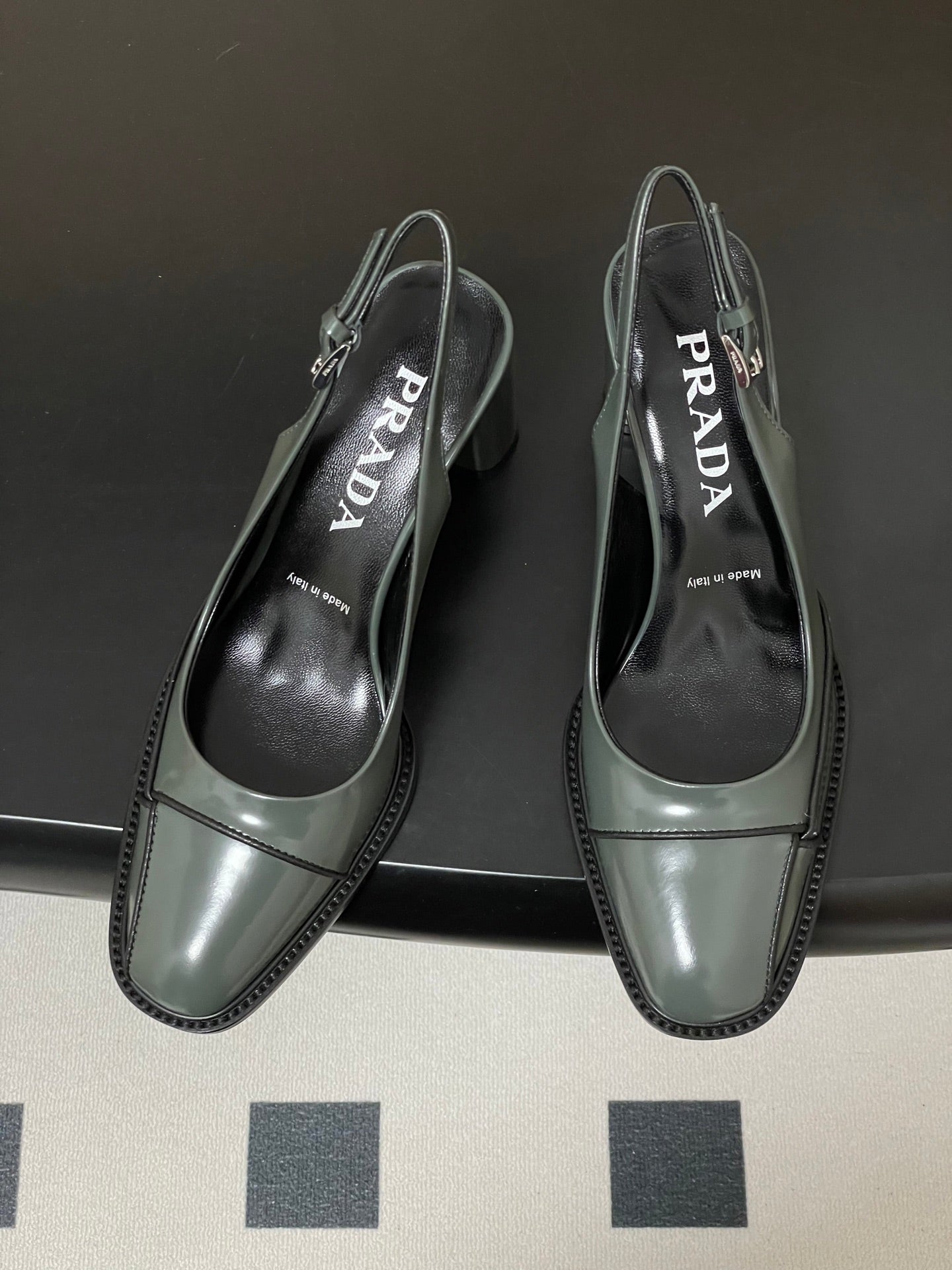 PRA 26SS Slingback 70 Dark Olive Green Cowhide 593844