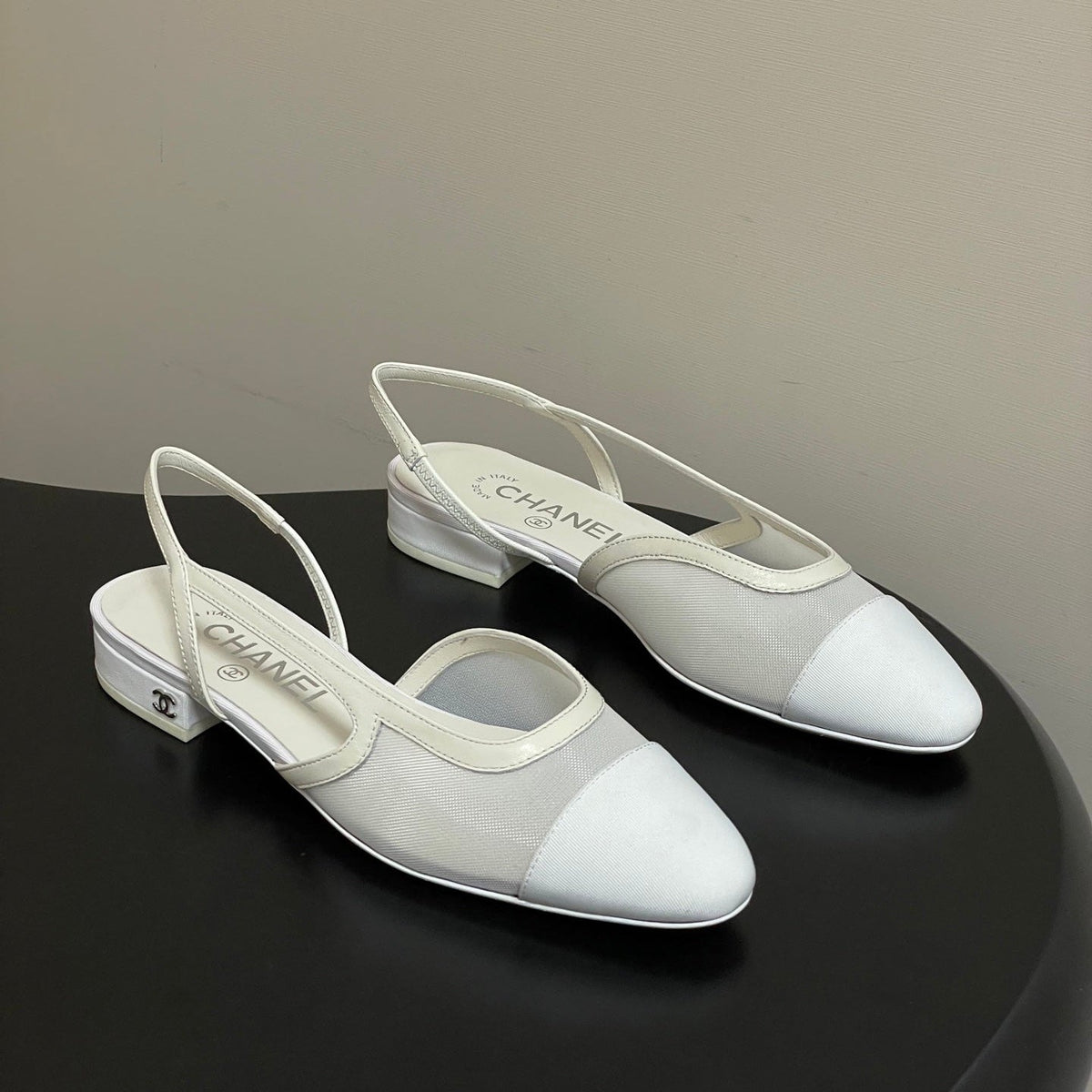 CC 26s Slingback 20mm Mesh Fabric Sheepskin