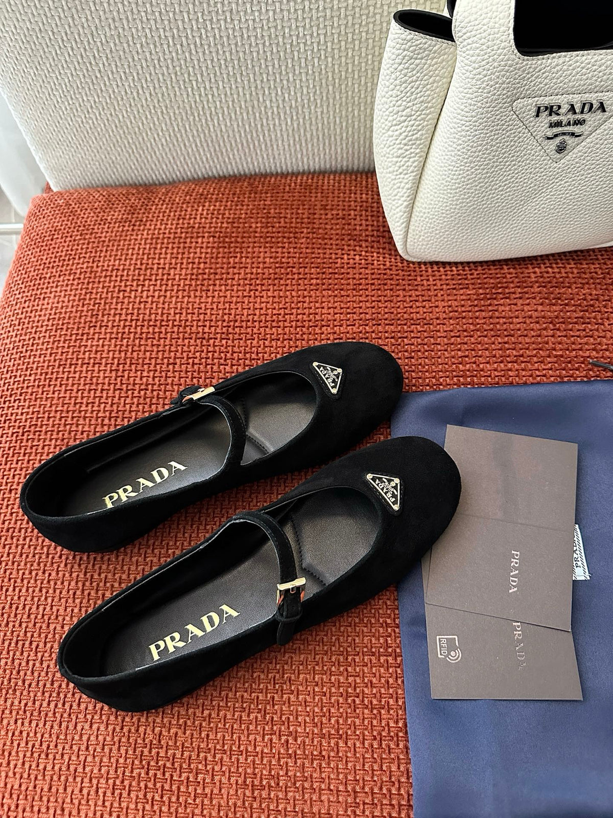 Prada 2026 Ballerinas Black Velvet 222094