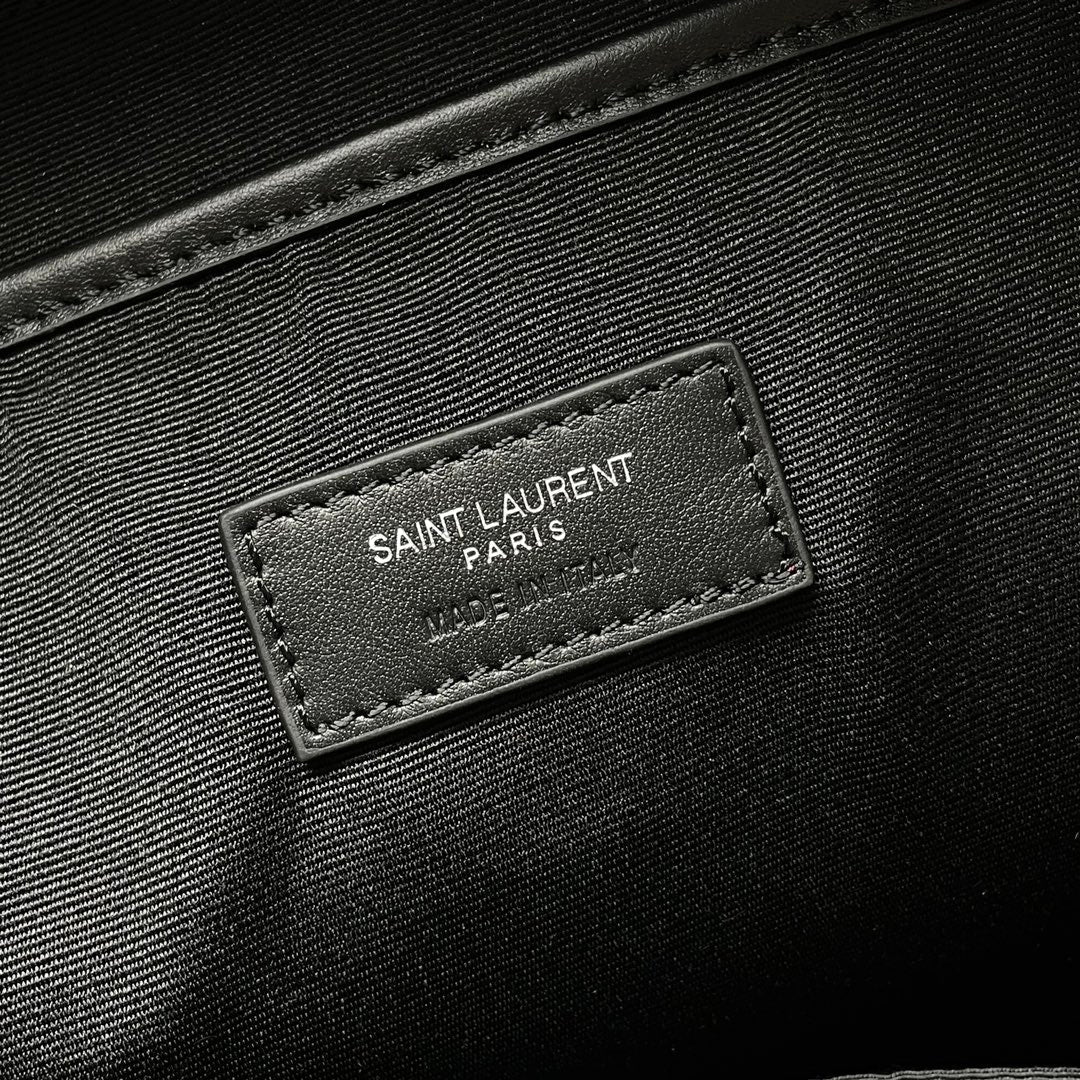 YSL City Backpack 38 Black in Cowhide 285763