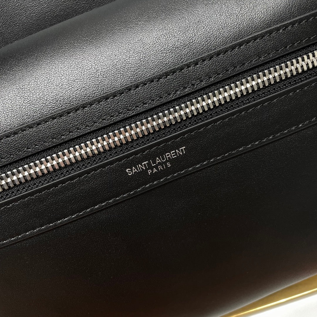 YSL City Backpack 38 Black in Cowhide 285763